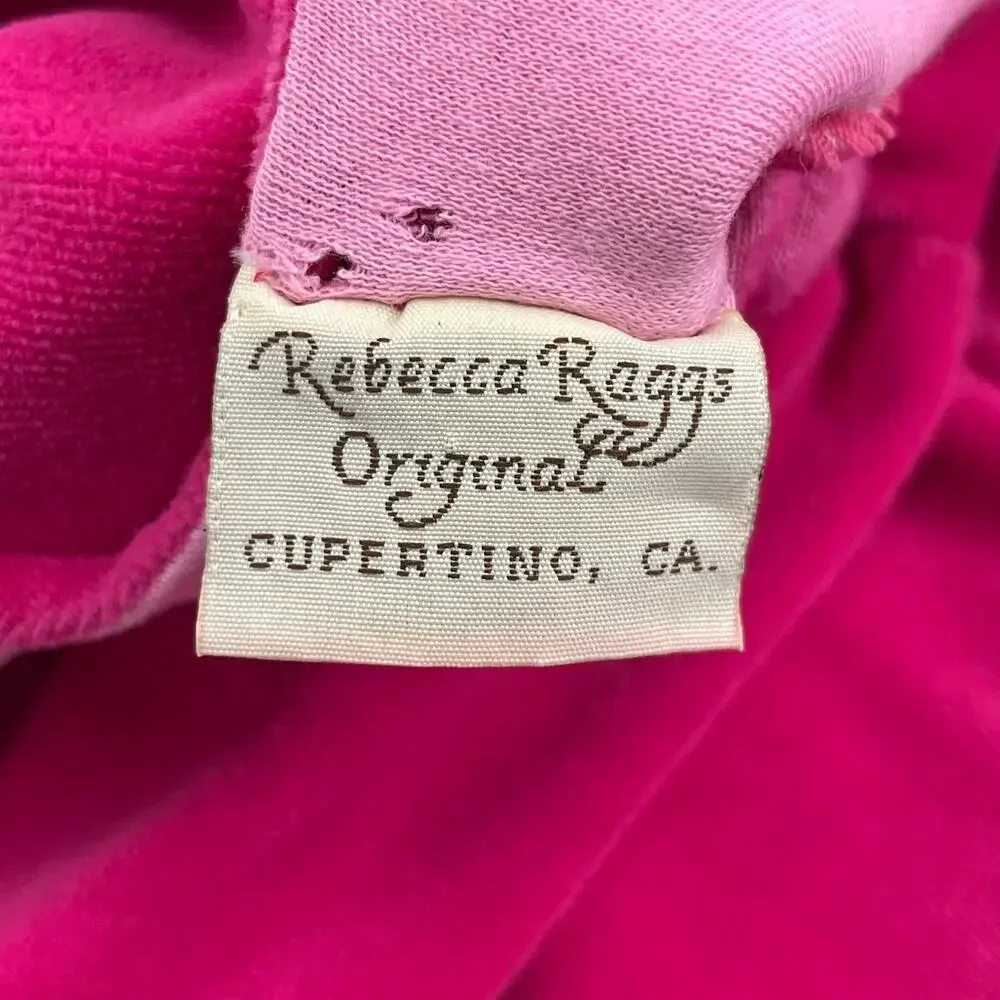 Vintage Rebecca Raggs Pink One Piece White Cat Romper 3T Made in USA Boutique
